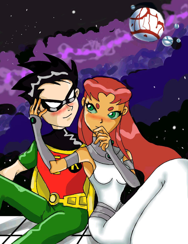 Robin and Starfire by Emirblade on DeviantArt