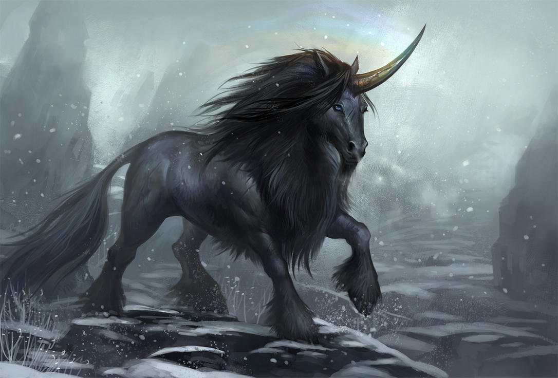 black mountain unicorn by sandara