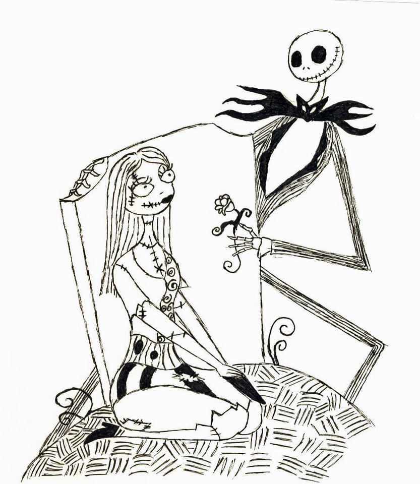 jack skellington and sally coloring pages - photo #38