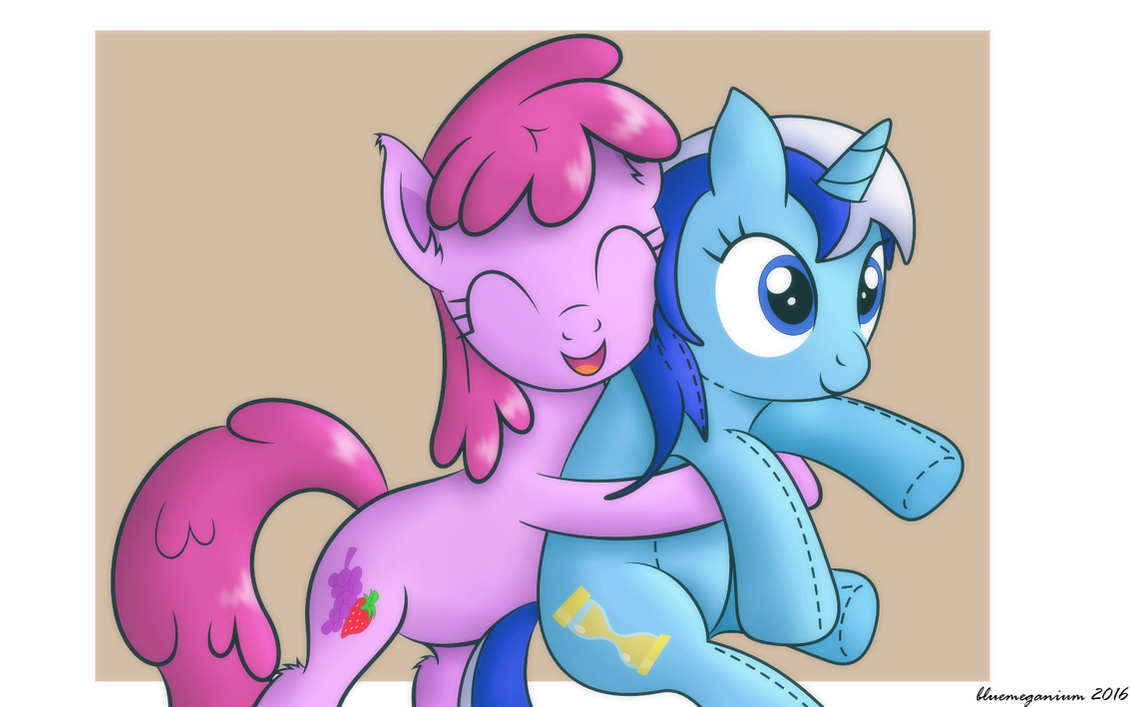 berry_punch_and_her_plushie_by_bluemegan