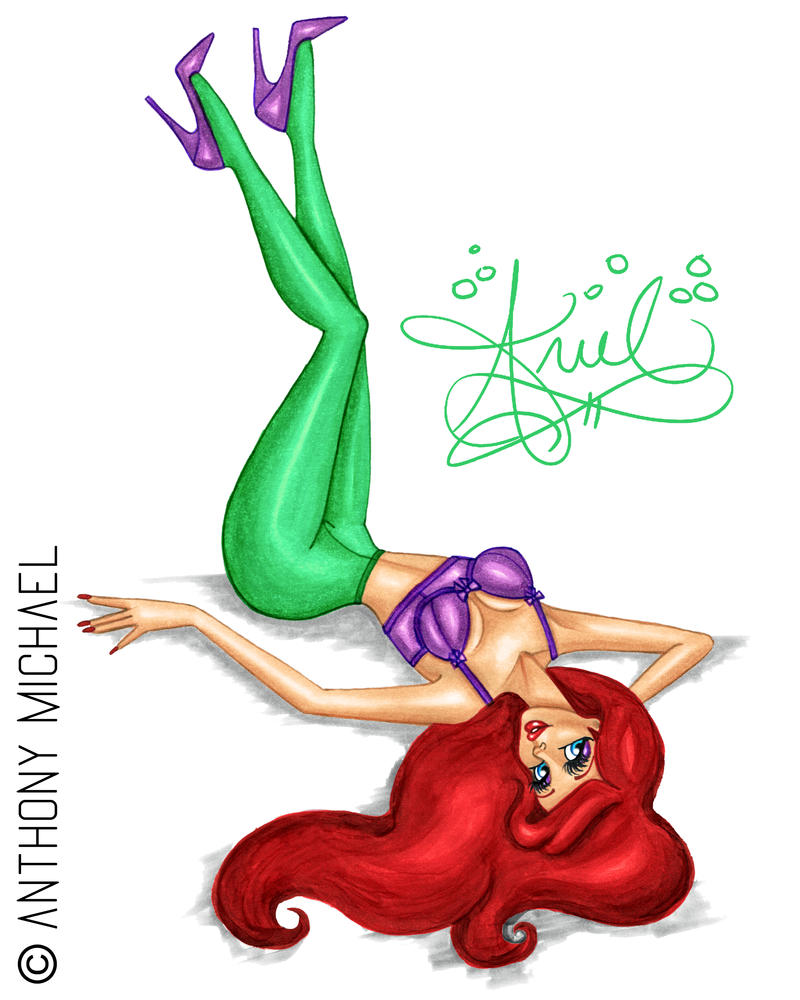 Disney 'PinUp' Princess, Ariel by Anth0nyM1cha3l on