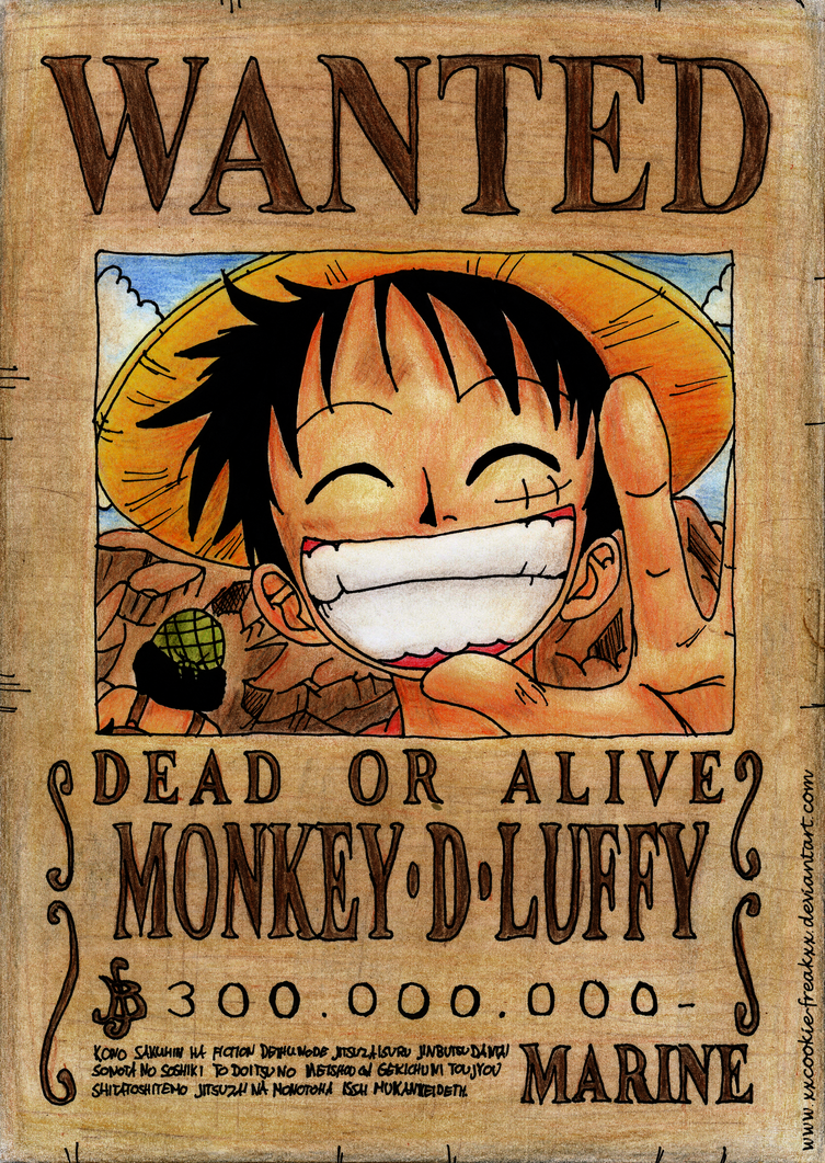 luffy__s_wanted_poster_by_xxcookie_freak