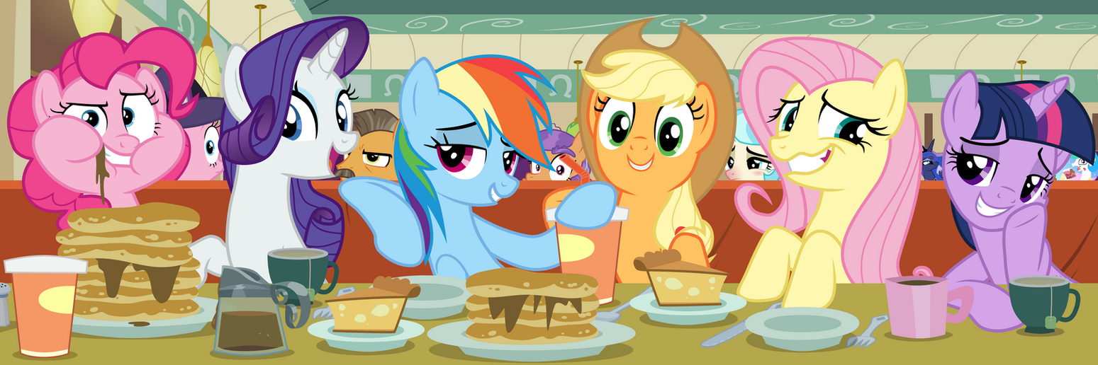 eating_at_the_diner_with_the_mane_6_by_t