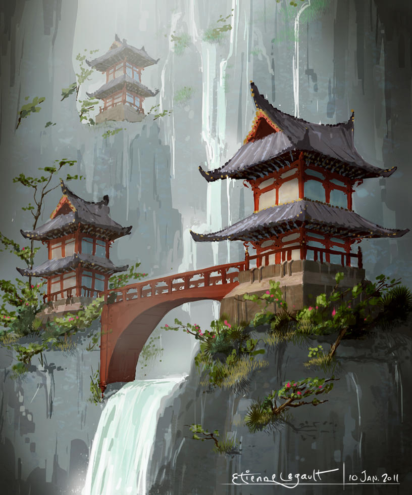 Japanese Temple by E-sketches on DeviantArt