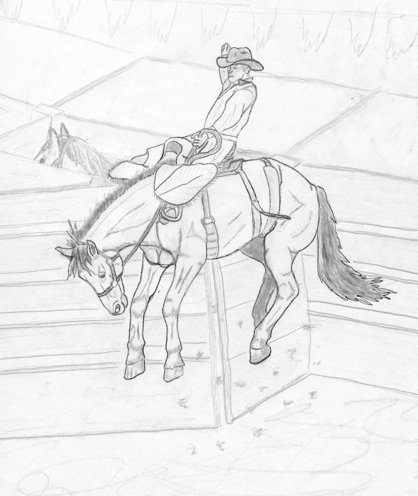 saddle bronc riding coloring pages - photo #49
