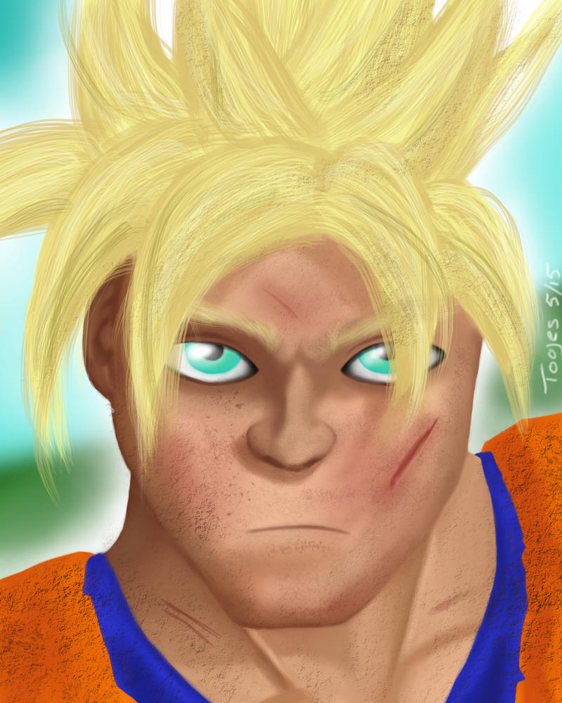 Portrait Series 03 - Super <b>Saiyan Goku</b> by toojes <b>...</b> - portrait_series_03___super_saiyan_goku_by_toojes-d8uvf7a