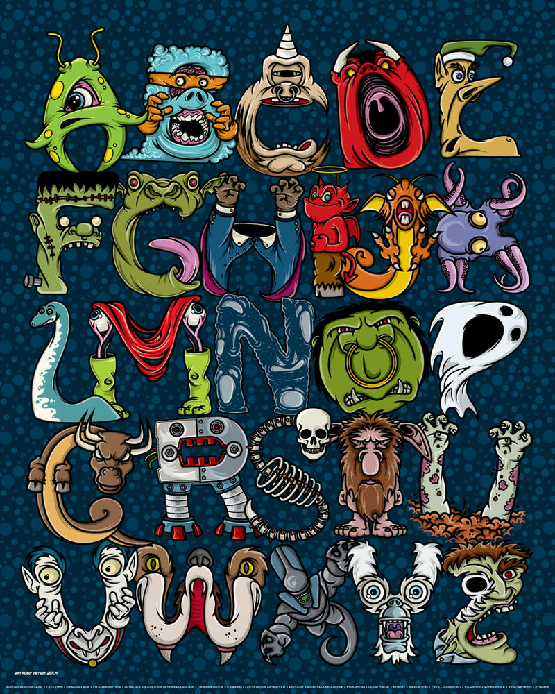 Monster Alphabet by APetrie74 on DeviantArt