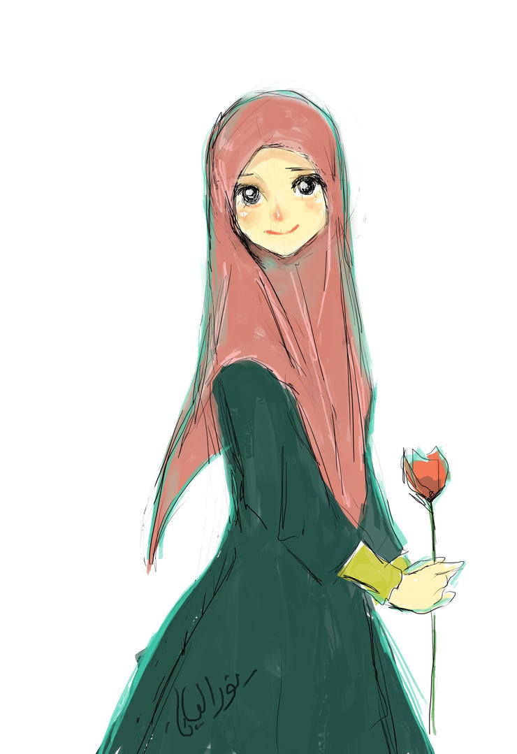 Anime Hijab Cantik Typo Hijabs