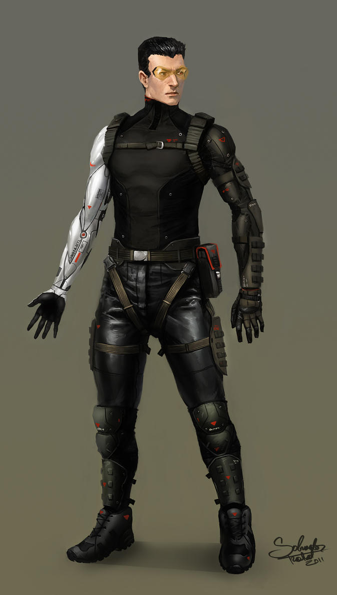 random cyberpunk character by ccornet on DeviantArt