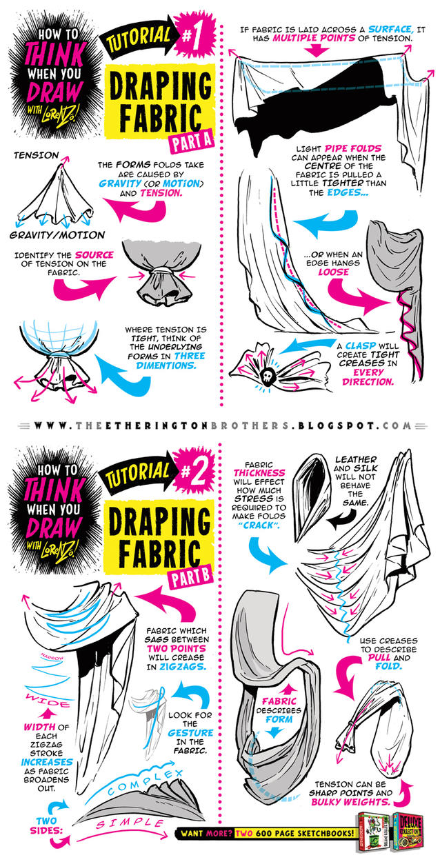 How to draw FABRIC CREASES CLOTHING FOLD tutorial by STUDIOBLINKTWICE ...