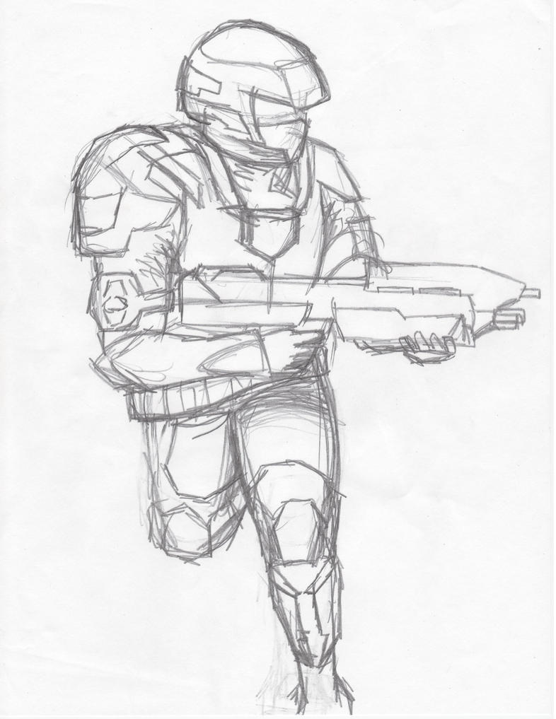 Halo 3 Trooper sketch by iraqibull on DeviantArt