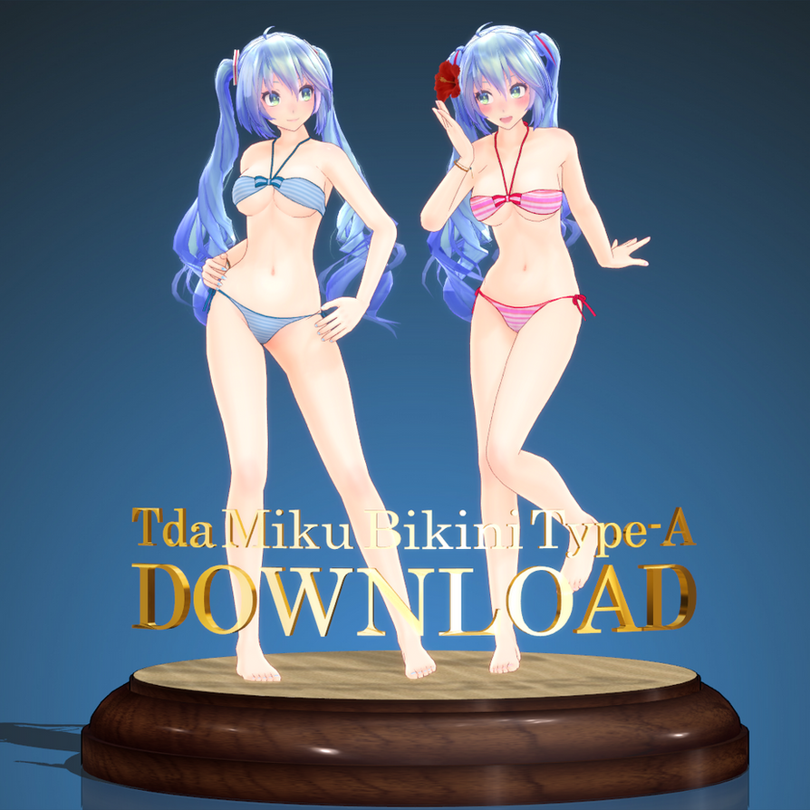 MMD Tda Haku Bikini Type-B (prototype) by Murabito124 on 