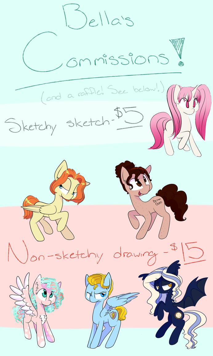 Commissions and raffle!!! by Blela